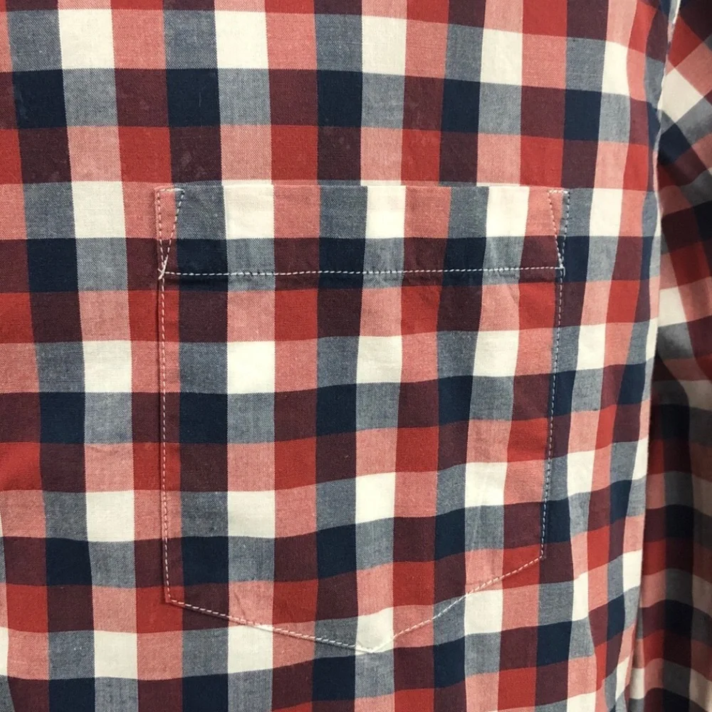 J. Crew Red White and Blue Checkered Button Down Shirt